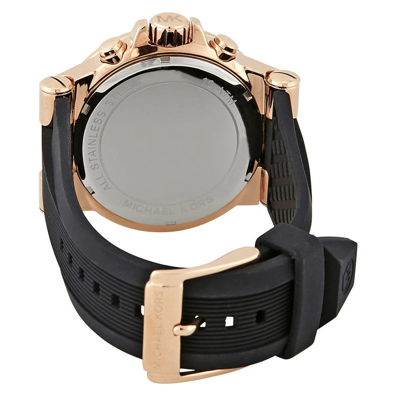 Michael Kors Dylan Chronograph Black Dial Black Rubber Strap Watch For Women - MK8557 Buy Now By Michael Kors