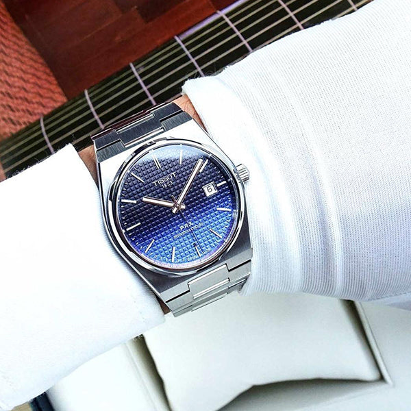 Tissot Powermatic 80 Automatic Gradient Blue Dial Silver Steel Strap Watch for Men - T137.407.11.051.01 Buy Now By Tissot