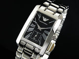 Emporio Armani Classic Black Dial Silver Stainless Steel Watch For Women - AR0157 Buy Now By Emporio Armani