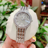 Bulova Crystal Collection Silver Dial Silver Steel Strap Watch for Women - 96L243