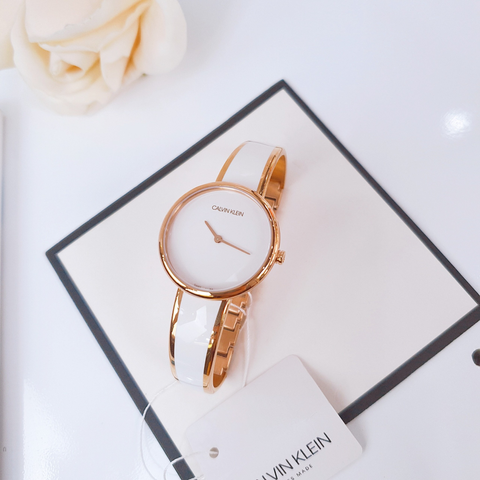 Calvin Klein Seduce White Dial Two Tone Steel Strap Watch for Women - K4E2N616 Buy Now By Calvin Klein