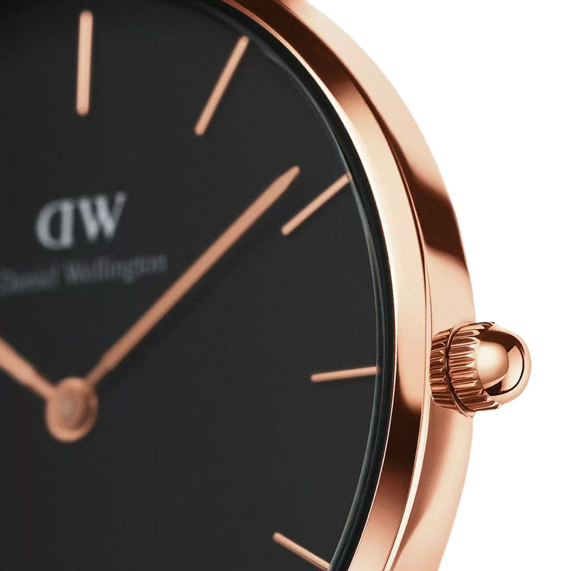 Daniel Wellington Classic Petite Reading Black Dial Black Leather Strap Watch For Women - DW00100167 Buy Now By Daniel Wellington
