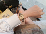 Shop Burberry The Classic Champagne Dial Gold Steel Strap Watch for Women - BU10109 in USA