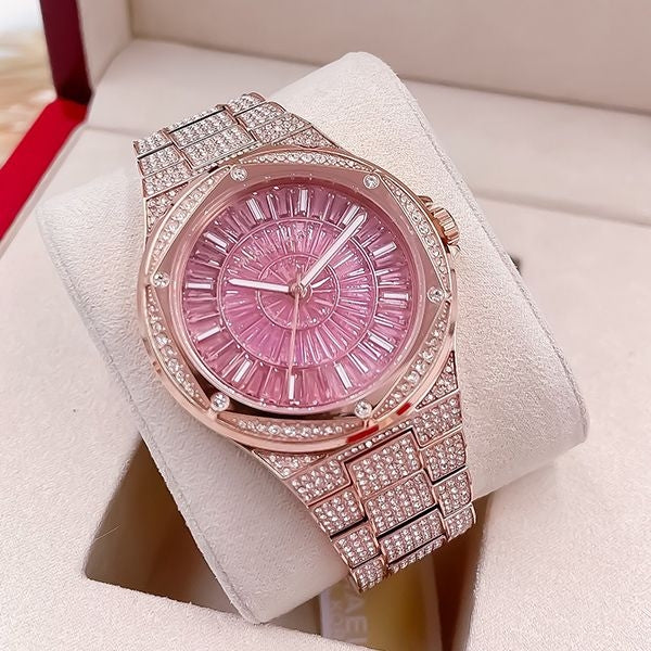 Michael Kors Lennox Three Hand Crystals Rose Gold Dial Rose Gold Steel Strap Watch For Women - MK6992 Buy Now By Michael Kors