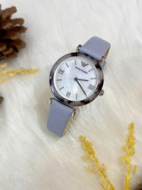 Emporio Armani White Dial Light Blue Leather Strap Watch For Women - AR11002 Buy Now By Emporio Armani