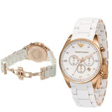 Emporio Armani Sportivo Silver Dial White Silicone Strap Watch For Women - AR5920 Buy Now By Emporio Armani