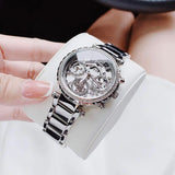 Guess Solstice Diamonds Silver Dial Silver Steel Strap Watch for Women - GW0403L1 Buy Now By Guess