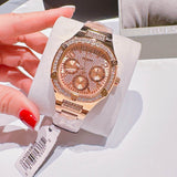 Guess Duchees Quartz Rose Gold Dial Rose Gold Steel Strap Watch For Women - GW0558L3 Buy Now By Guess