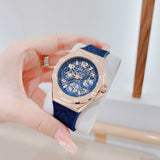 Guess Asteria Multifunction Blue Dial Blue Rubber Strap Watch For Women - GW0620L3 Buy Now By Guess