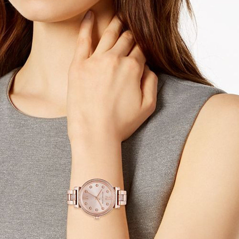 Michael Kors Sofie Quartz Rose Gold Dial Rose Gold Steel Strap Watch For Women - MK3882 Buy Now By Michael Kors