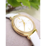 Michael Kors Cinthia Mother of Pearl Dial White Leather Strap Watch for Women - MK2662 Buy Now By Michael Kors