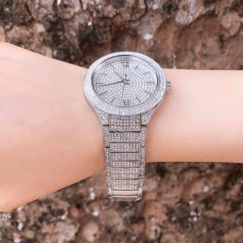 Michael Kors Kerry Crystal Pave Silver Dial Silver Steel Strap Watch For Women - MK3359 Buy Now By Michael Kors