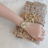 Michael Kors Delray Rose Gold Dial Two Tone Steel Strap Watch for Women - MK4317