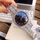 Michael Kors Channing Diamonds Black Dial Silver Steel Strap Watch for Women - MK6089 Buy Now By Michael Kors