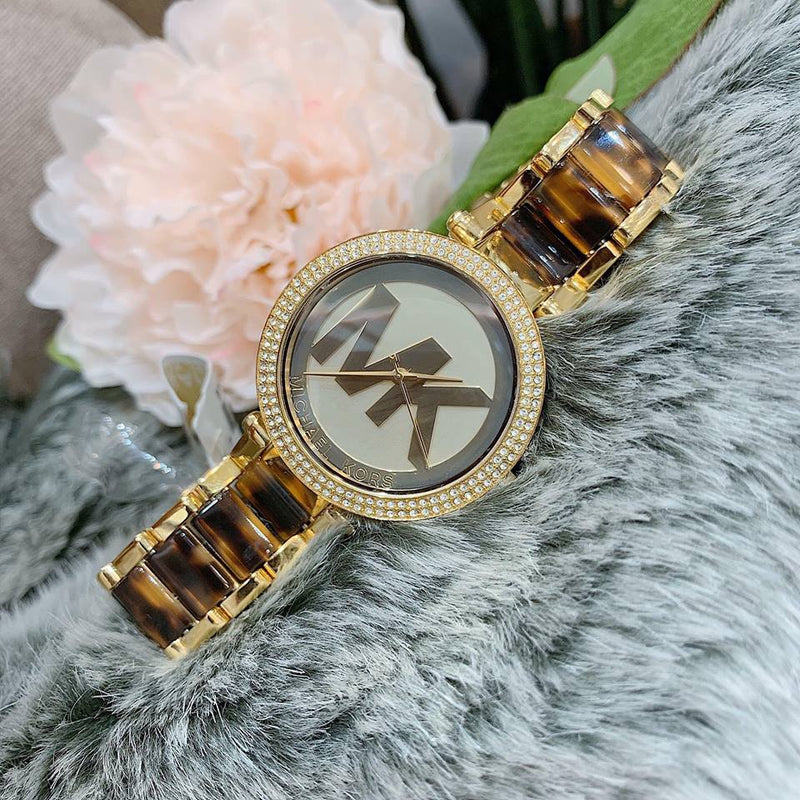 Michael Kors Parker Chronograph Gold Dial Two Tone Steel Strap Watch for Women - MK6109 Buy Now By Michael Kors