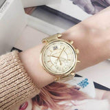 Michael Kors Sawyer White Dial Gold Steel Strap Watch for Women - MK6362 Buy Now By Michael Kors