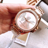 Michael Kors Bradshaw Quartz Rose Gold Dial Rose Gold Steel Strap Watch For Women - MK6556 Buy Now By Michael Kors