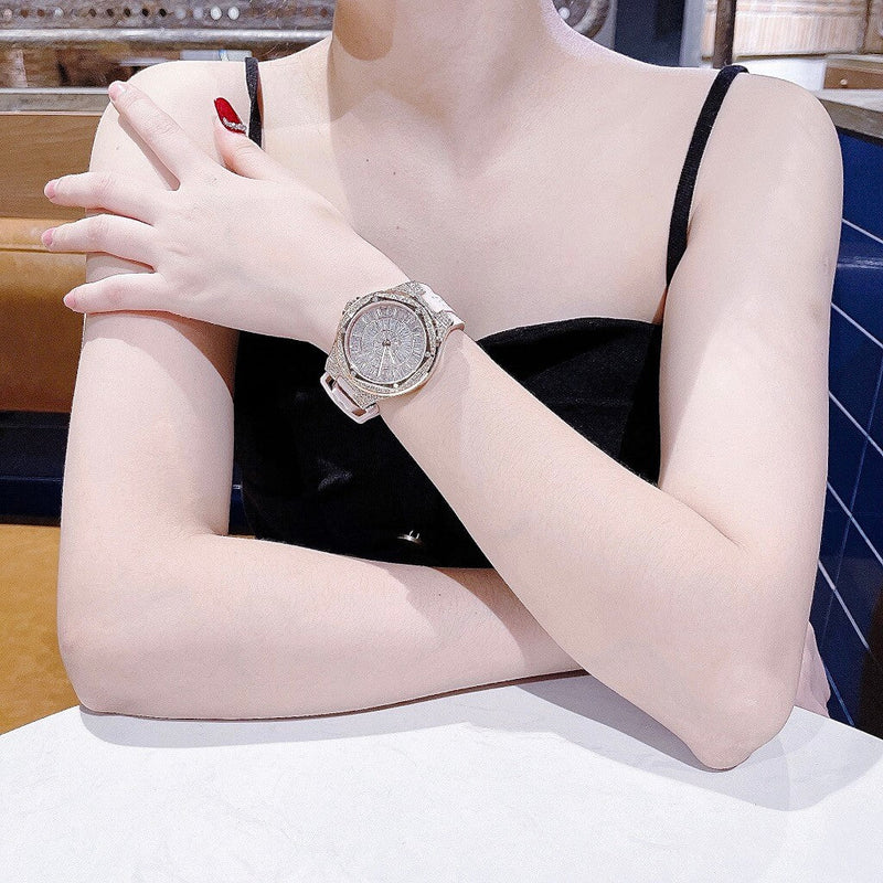 Michael Kors Lennox Three-Hand Analog White Dial Pink Silicone Strap Watch For Women - MK7334 Buy Now By Michael Kors