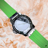 Michael Kors Everest Three Hand Crystals Silver Dial Green Silicone Strap Watch For Women - MK7360 Buy Now By Michael Kors
