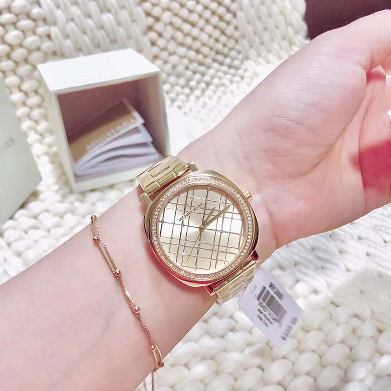 Michael Kors Nia Quartz Gold Dial Gold Steel Strap Watch For Women - MK3989 Buy Now By Michael Kors