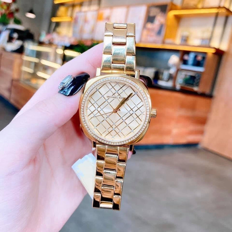 Michael Kors Nia Quartz Gold Dial Gold Steel Strap Watch For Women - MK3989 Buy Now By Michael Kors