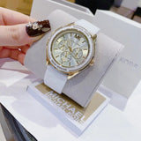 Michael Kors Jessa Quartz Gold Dial White Silicone Strap Watch For Women - MK7267 Buy Now By Michael Kors