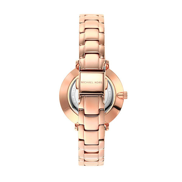 Shop Michael Kors Pyper Quartz Rose Gold Dial Rose Gold Steel Strap Watch For Women - MK1040 in USA