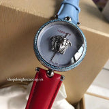 Versace Palazzo Empire Blue Dial Blue & Red Leather Strap Watch for Women - VCO070017 Buy Now By Versace