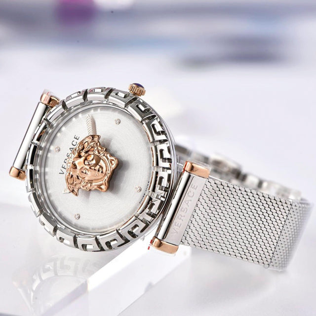 Versace Palazzo Empire Silver Dial Silver Mesh Bracelet Watch for Women - VEDV00419 Buy Now By Versace