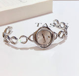 Shop Swarovski Crystal Flower Silver Dial Silver Steel Strap Watch for Women - 5547622 in USA