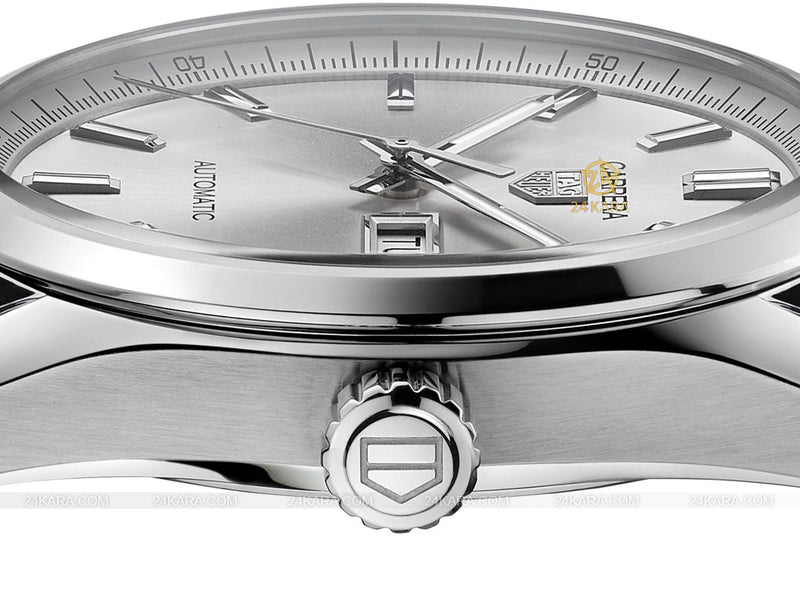 Tag Heuer Carrera Day Date Silver Dial Brown Leather Strap Watch for Men - WBN2011.FC6484 Buy Now By Tag Heuer
