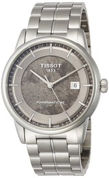 Shop Tissot Luxury Powermatic 80 Anthracite Grey Dial Silver Steel Strap Watch For Men - T086.407.11.061.10 in USA