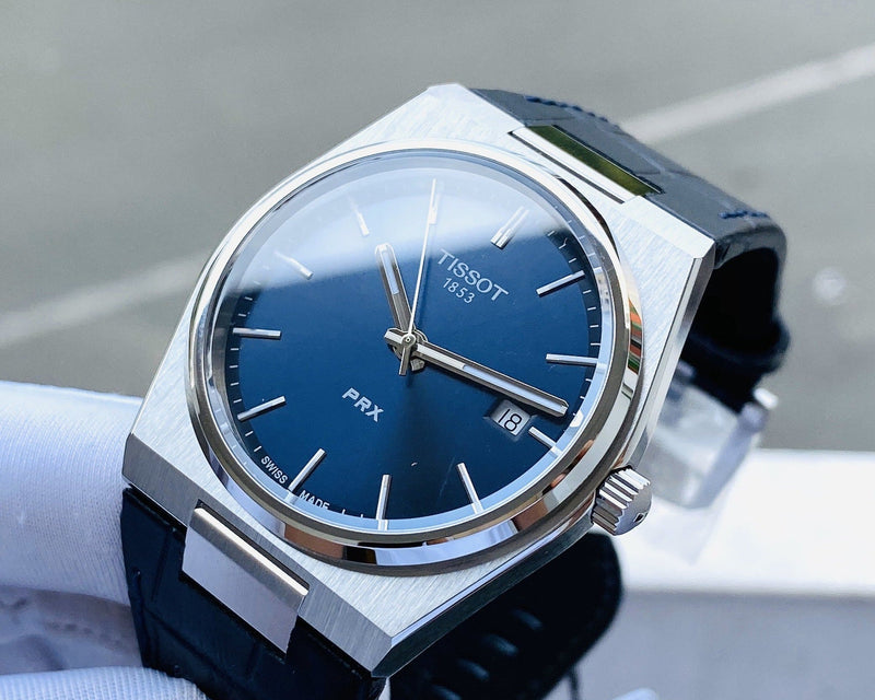 Tissot PRX Blue Dial Blue Leather Strap Watch for Men - T137.410.16.041.00 Buy Now By Tissot
