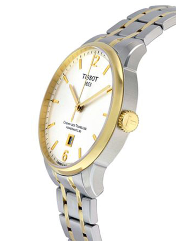 Tissot Chemin Des Tourelles Powermatic 80 Silver Dial Two Tone Steel Strap Watch For Men - T099.407.22.037.00 Buy Now By Tissot