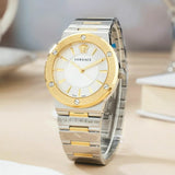 Versace Hellenyium Silver Dial Two Tone Steel Strap Watch for Women - VEVH00620