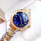 Versace Hellenyium Blue Dial Two Tone Steel Strap Watch for Women - V12060017 Buy Now By Versace