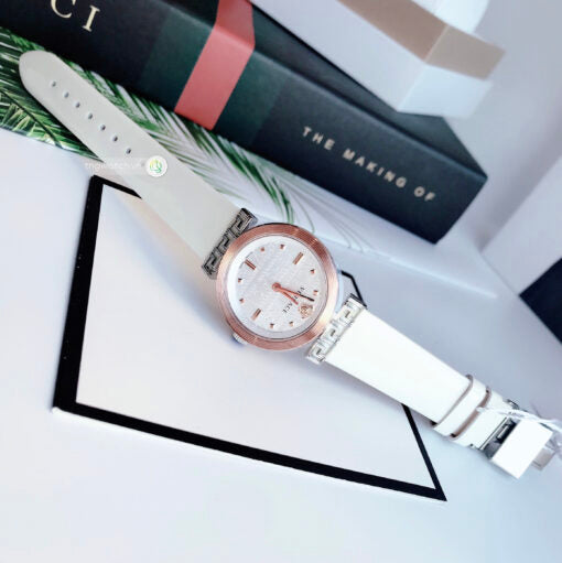 Versace Greca White Dial White Leather Strap Watch for Women - VELW00120 Buy Now By Versace
