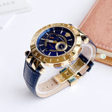 Versace V-Race Multifunction Quartz Blue Dial Blue Leather Strap Watch For Men - VEBV00219 Buy Now By Versace