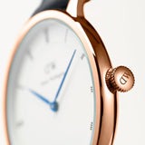 Daniel Wellington Classic Sheffield White Dial Black Leather Strap Watch For Men - DW00100084 Buy Now By Daniel Wellington