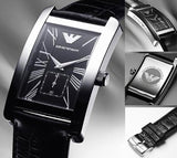 Emporio Armani Classic Black Dial Black Leather Strap Watch For Women - AR0144 Buy Now By Emporio Armani