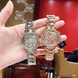 Guess Solstice Diamonds Rose Gold Dial Rose Gold Steel Strap Watch for Women - GW0403L3 Buy Now By Guess