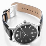 Emporio Armani Classic Quartz Black Dial Black Leather Strap Watch For Men - AR2429 Buy Now By Emporio Armani