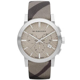 Burberry The City Smoked Brown Dial Brown Leather Strap Watch for Men - BU9361