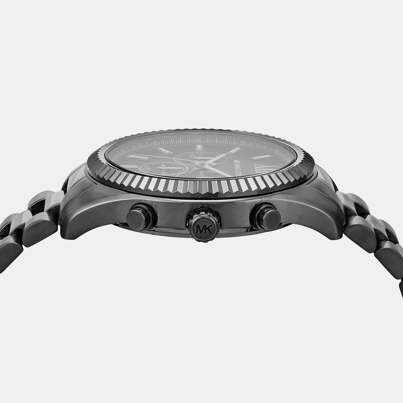 Michael Kors Lexington Chronograph Black Dial Black Steel Strap Watch for Men - MK9154 Buy Now By Michael Kors