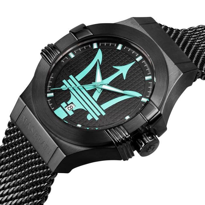 Maserati Potenza Aqua Edition Black Dial Black Mesh Strap Watch For Men - R8853144002 Buy Now By Maserati
