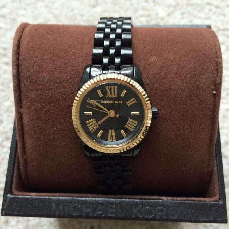 Michael Kors Lexington Quartz Black Dial Black Steel Strap Watch for Women - MK3299 Buy Now By Michael Kors