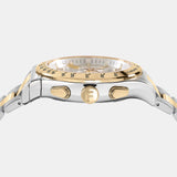 Shop Salvatore Ferragamo 1927 Chrono Silver Dial Two Tone Steel Strap Watch for Men - SFKZ00523 in USA