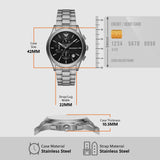 Emporio Armani Paolo Chronograph Black Dial Silver Steel Strap Watch For Men - AR11602 Buy Now By Emporio Armani