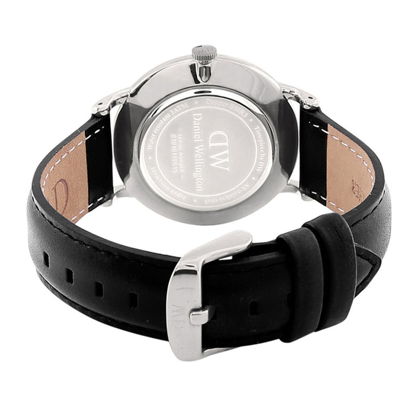 Daniel Wellington Dapper Sheffield White Dial Black Leather Strap Watch For Men - DW00100088 Buy Now By Daniel Wellington