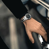 Daniel Wellington Iconic Link Black Dial Silver Steel Strap Watch For Women - DW00100208 Buy Now By Daniel Wellington